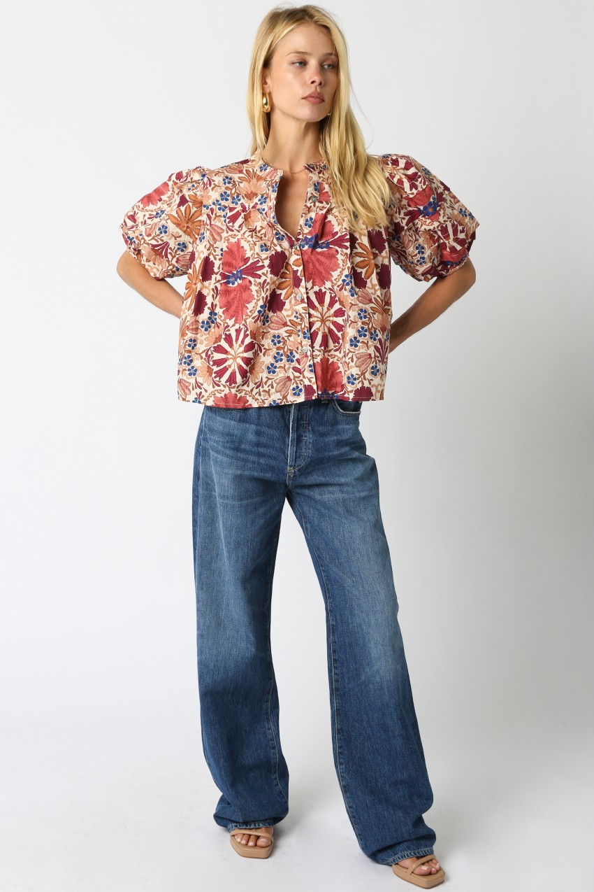 Bria Floral Balloon Shirt