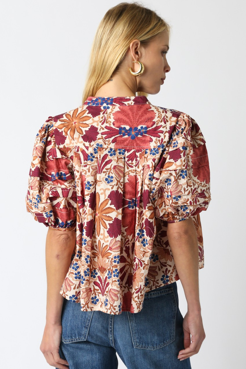 Bria Floral Balloon Shirt