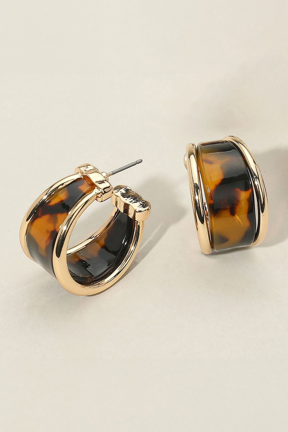 Tortoiseshell Hoop Earrings