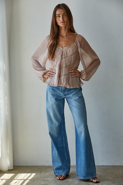 Love Letter Smocked Top