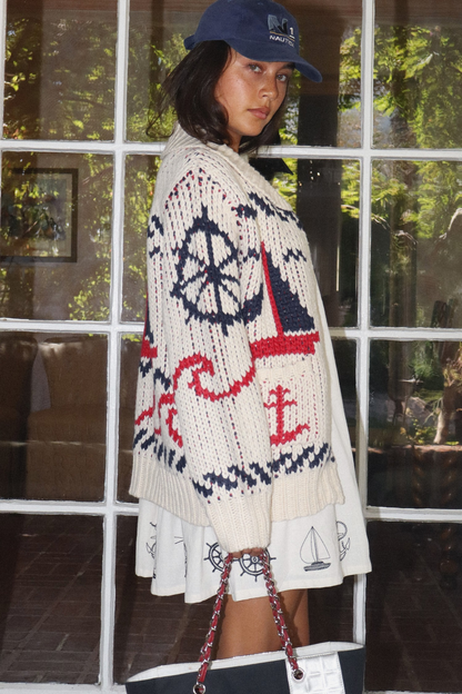 Sailboat Knit Cardigan