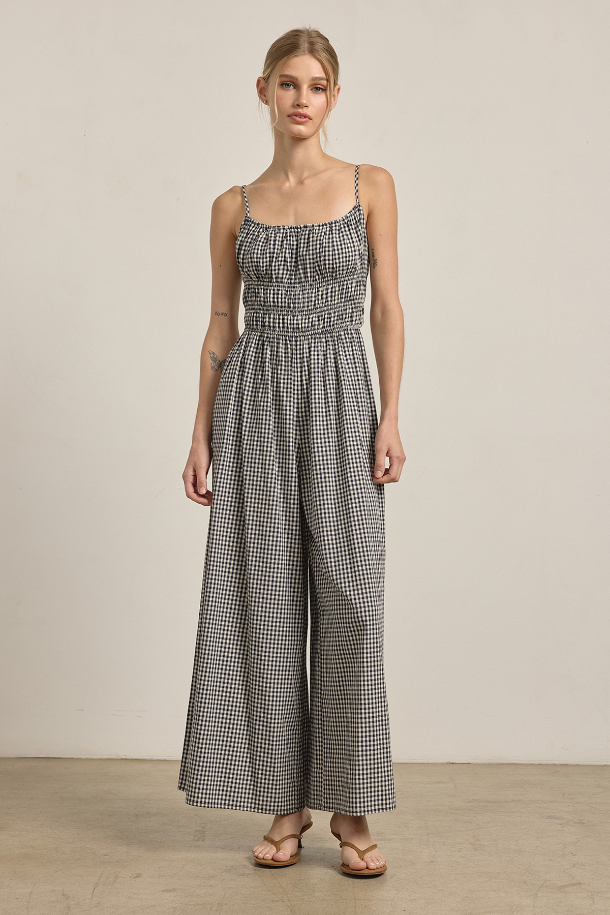 Gingham Wide Fit Jumpsuit