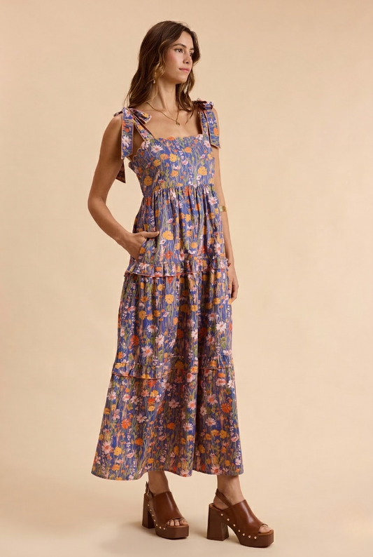 Wildflower Tie-Shoulder Dress