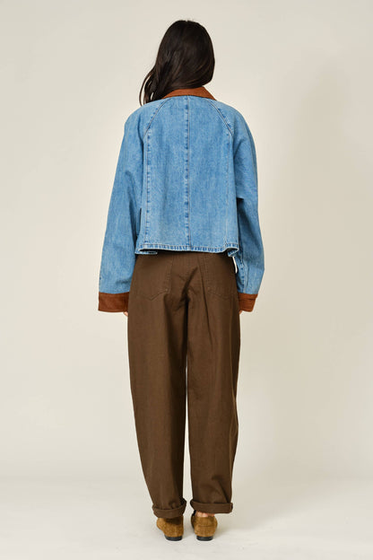 Corduroy Contrast Denim Jacket
