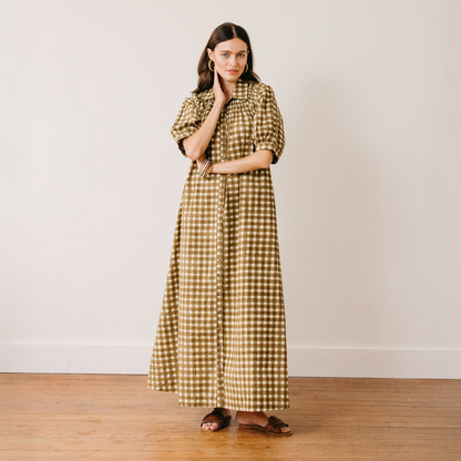 Painted Gingham Oasis Dress