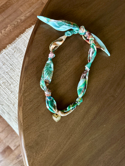 Paradise Scarf Charm Necklace