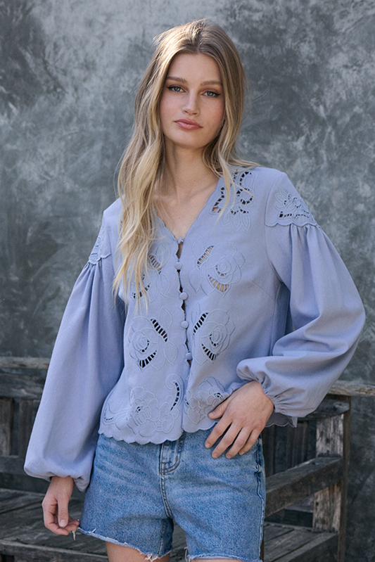 The Bluebell Lace Blouse