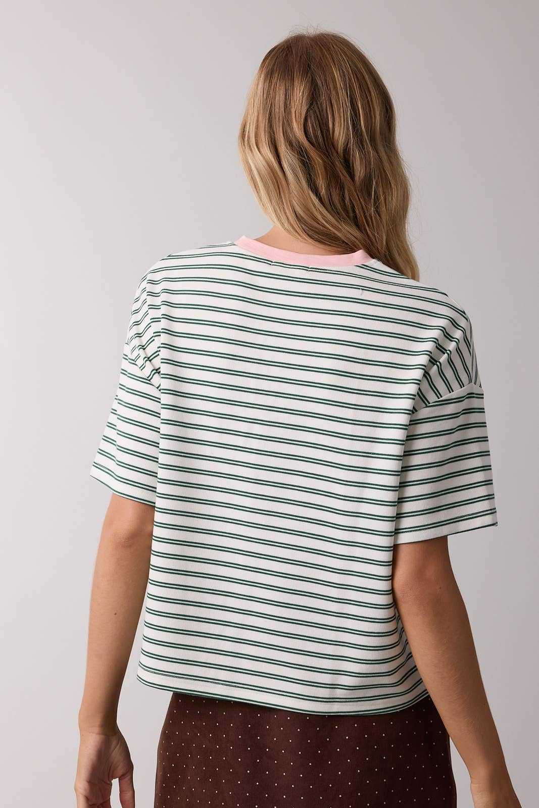 Vera Striped Crop Tee