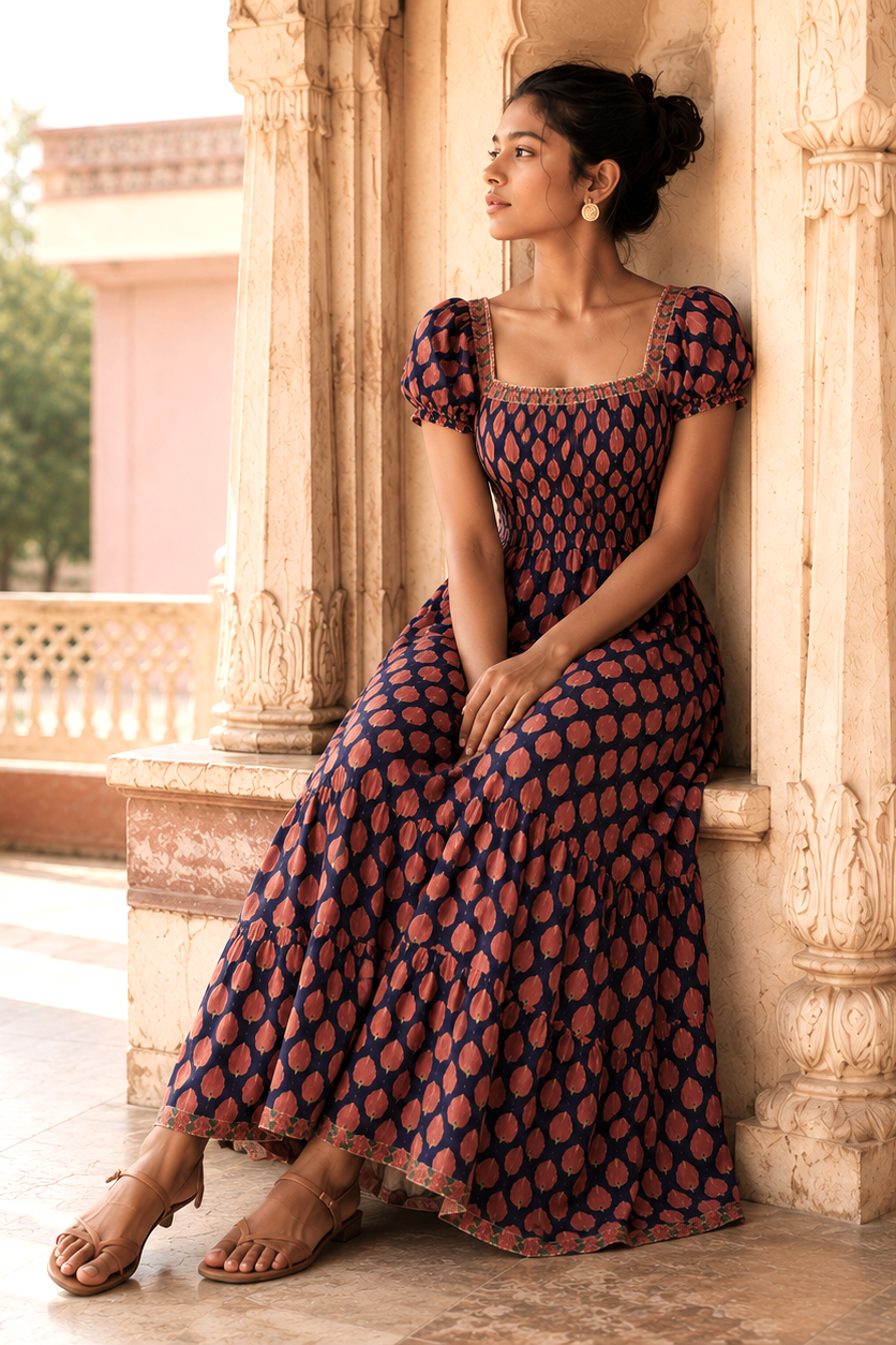Paloma Block Printed Smock Dress
