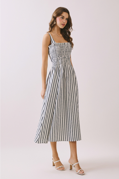 Seaside Stripe Midi Dress