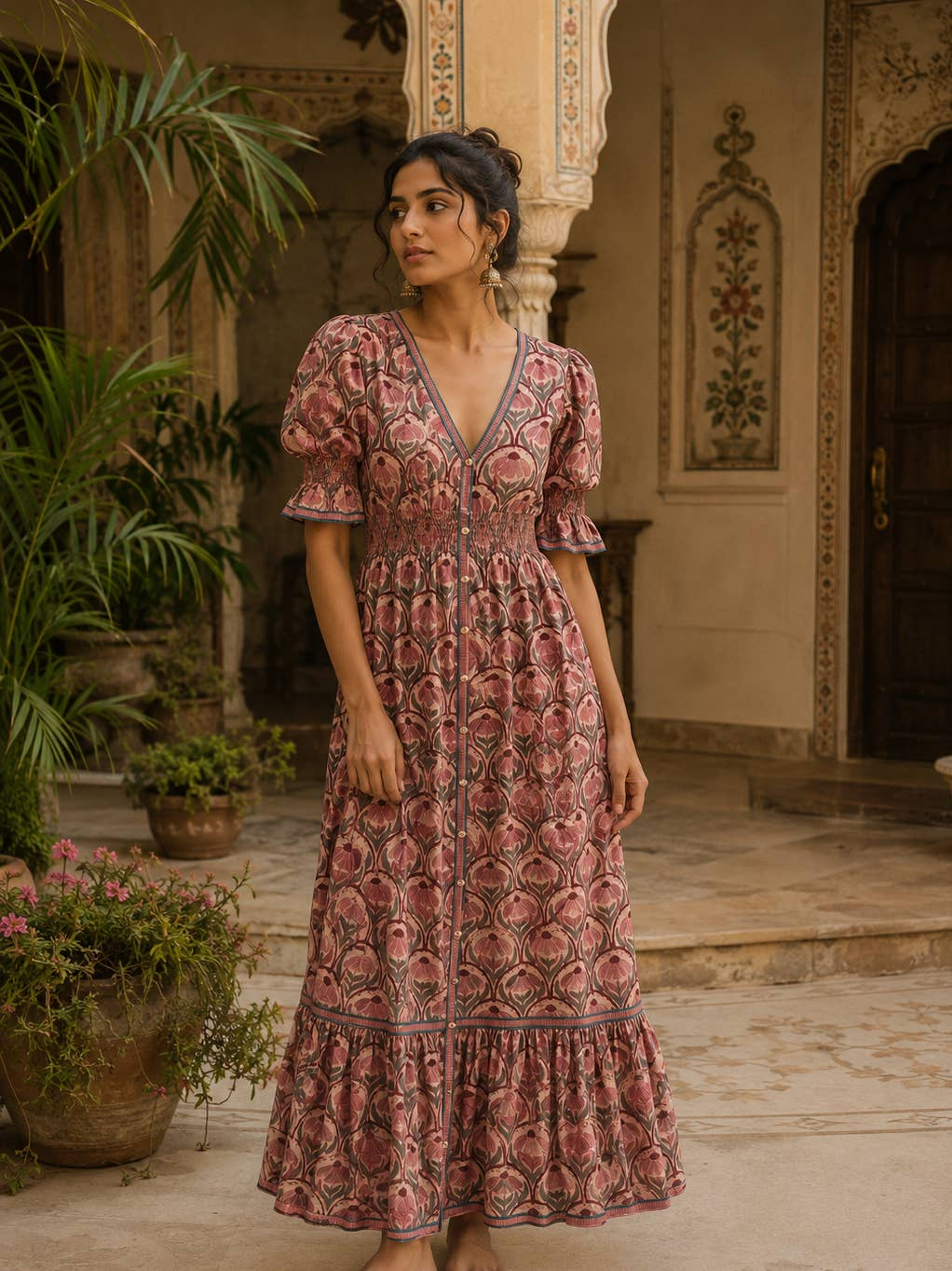 Tatiana Hand Block Printed Dress