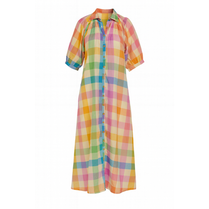 Rainbow Plaid Oasis Dress