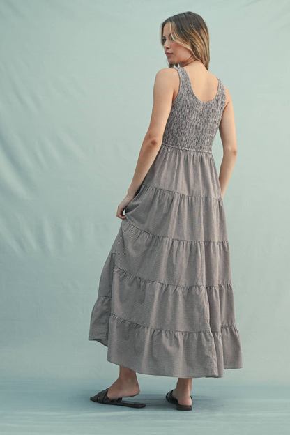 Lucille Plaid Tiered Dress