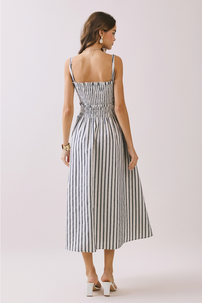 Seaside Stripe Midi Dress