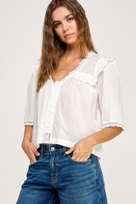 Evie Embroidered Top