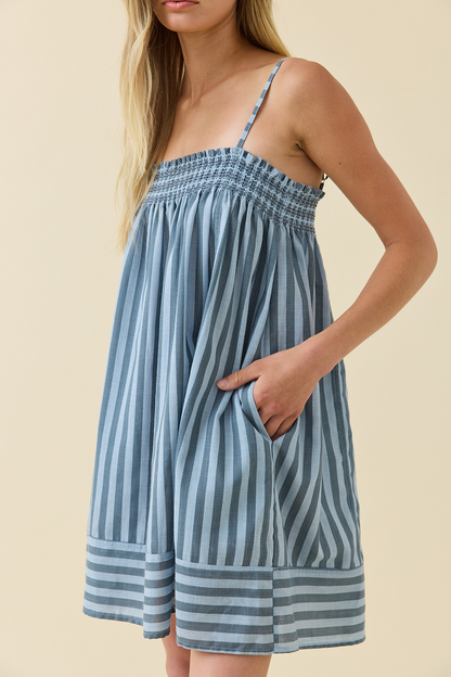 Willow Smocked Stripe Cami Dress