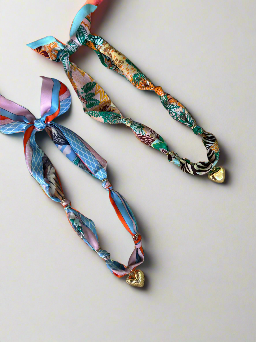 Paradise Scarf Charm Necklace