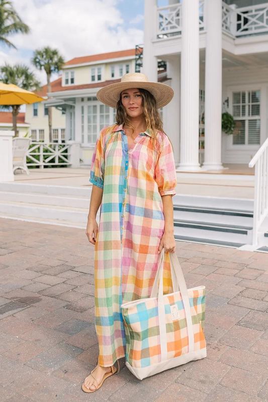 Rainbow Plaid Oasis Dress