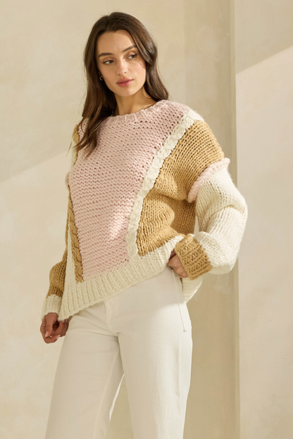 Colorblock Chunky Sweater