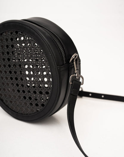 Francis Rattan Circular Crossbody