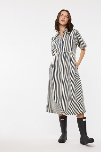 Maya Striped Midi Dress