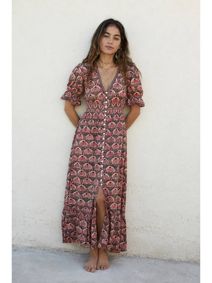 Tatiana Hand Block Printed Dress