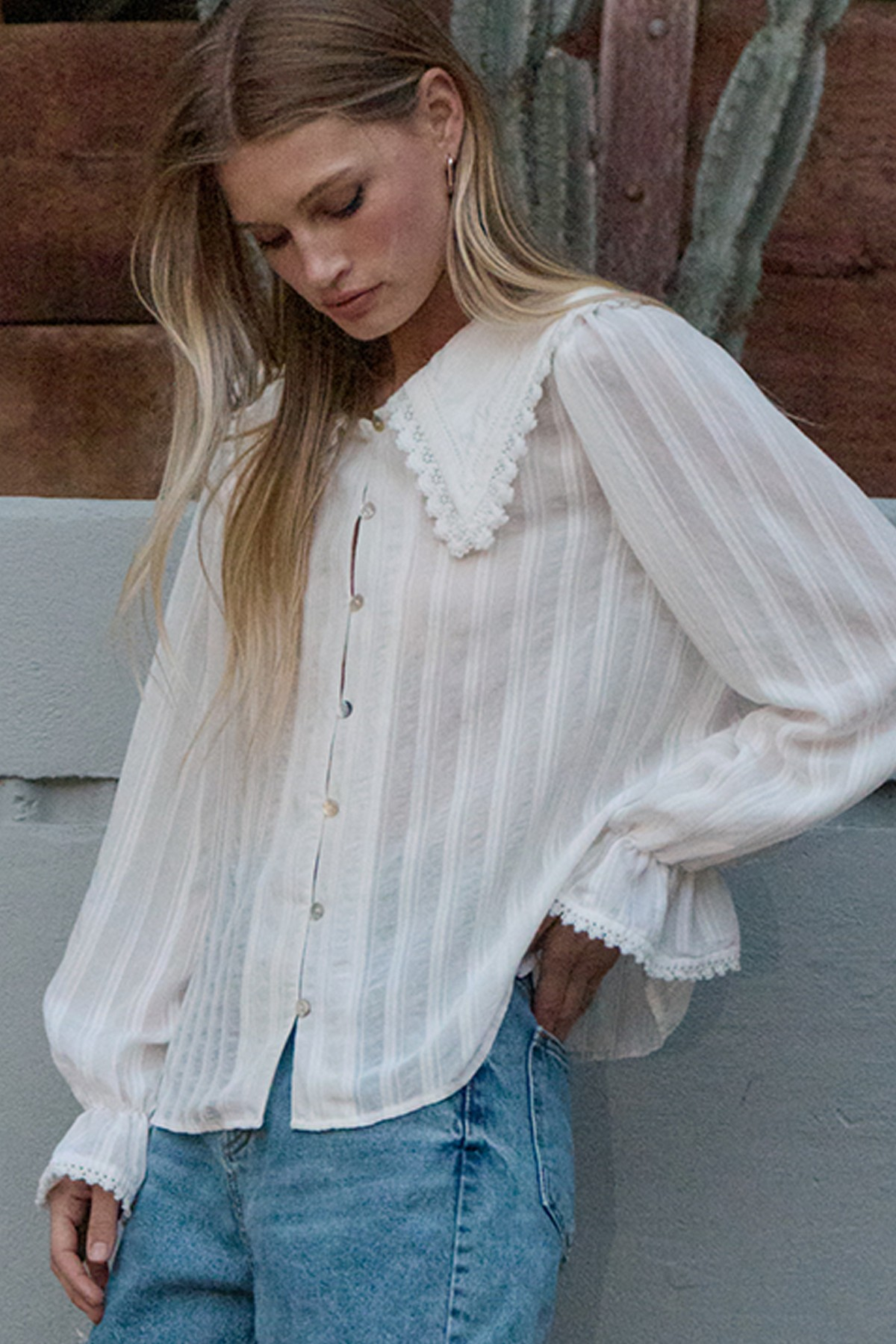 The Cottage Lace Button Blouse