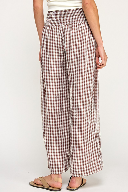 Gingham Linen Pants