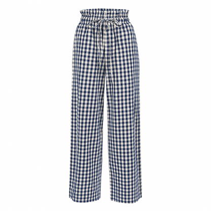 Navy Gingham Daphne Pant