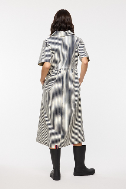 Maya Striped Midi Dress