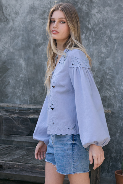 The Bluebell Lace Blouse
