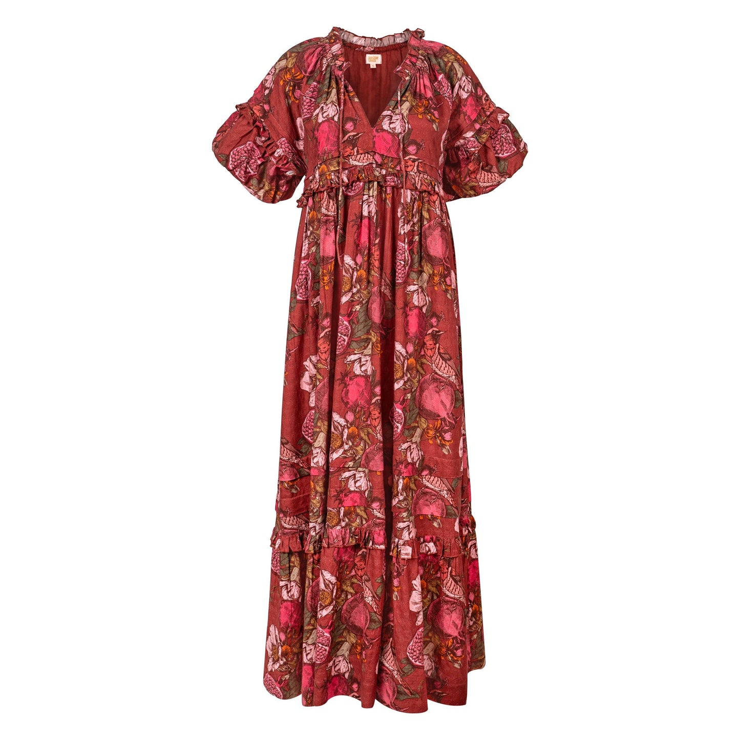 Pomegranate Floral Charlotte Dress