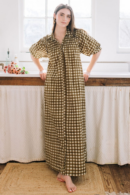 Painted Gingham Oasis Dress