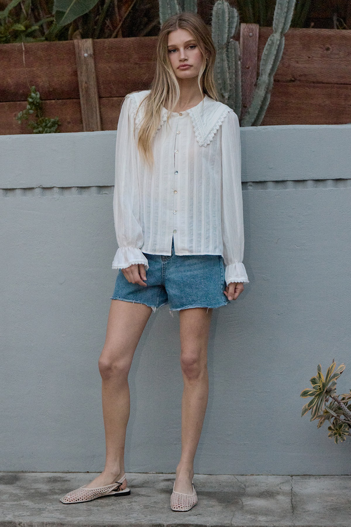 The Cottage Lace Button Blouse