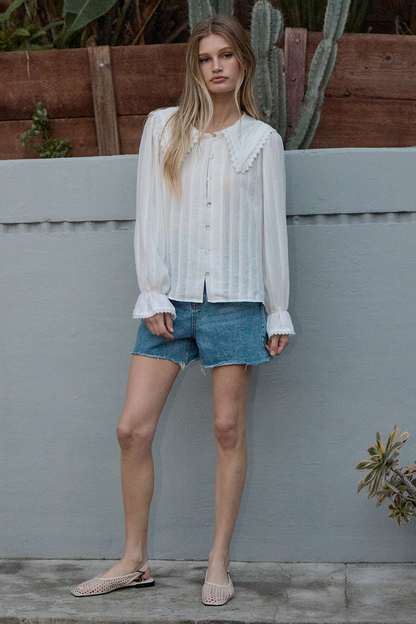 The Cottage Lace Button Blouse