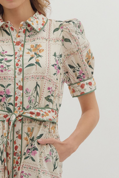 Juliana Floral Midi Dress