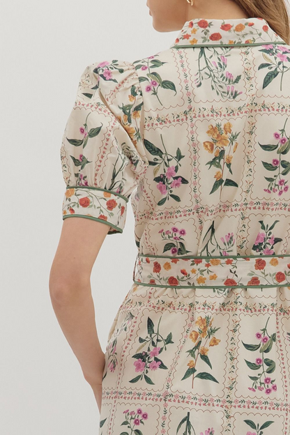 Juliana Floral Midi Dress