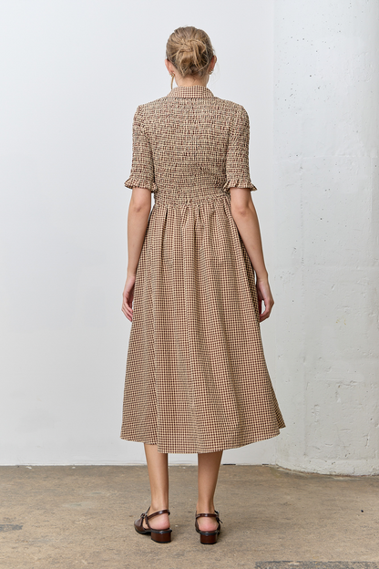 Claudia Gingham Midi Dress