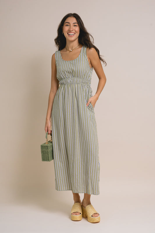 Mila Linen Midi Dress