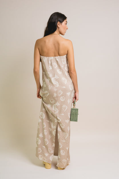Shell Print Maxi Dress