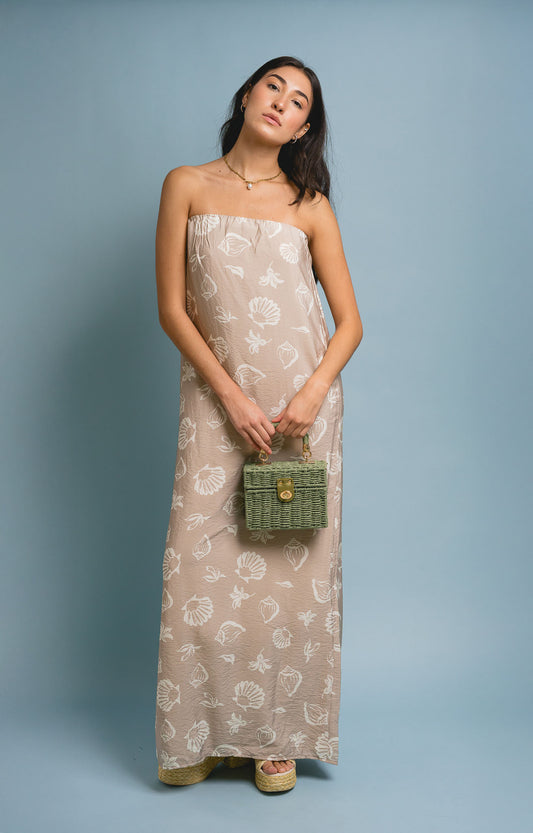 Shell Print Maxi Dress
