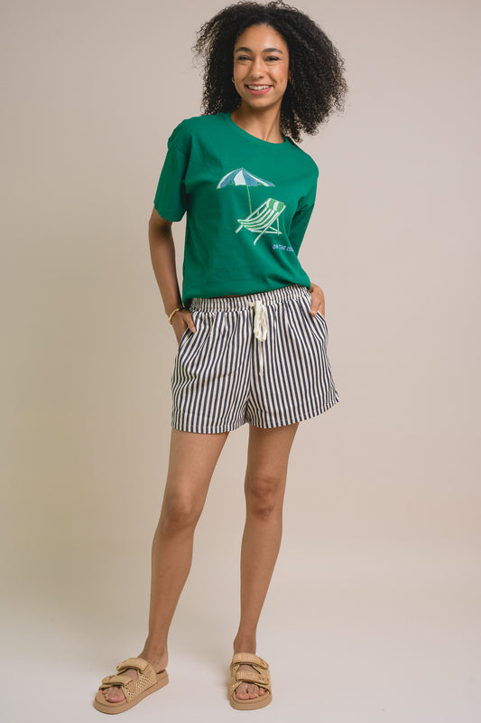 Drawstring Waist Stripe Shorts