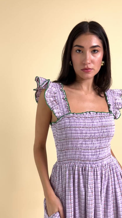 Diana Checkered Midi Dress