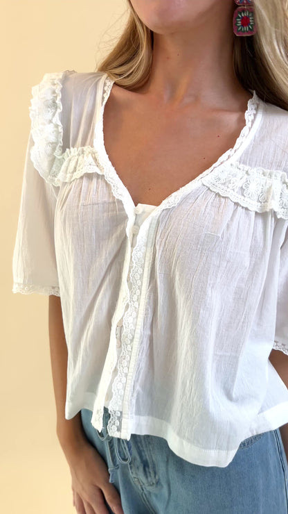 Evie Embroidered Top