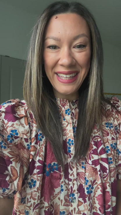 Bria Floral Balloon Shirt