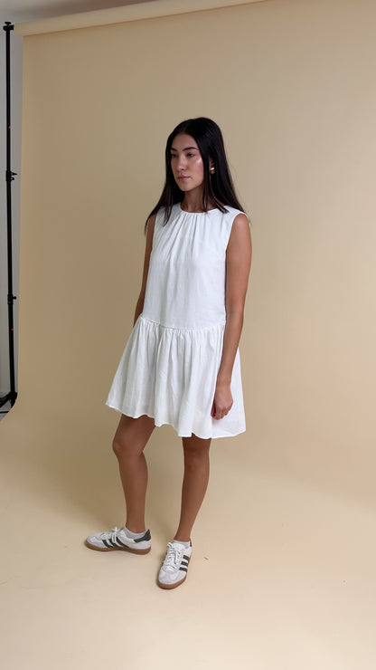 Lily Tie Back Linen Dress