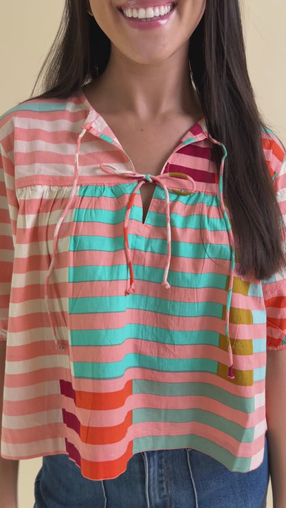 Harriet Color Striped Top