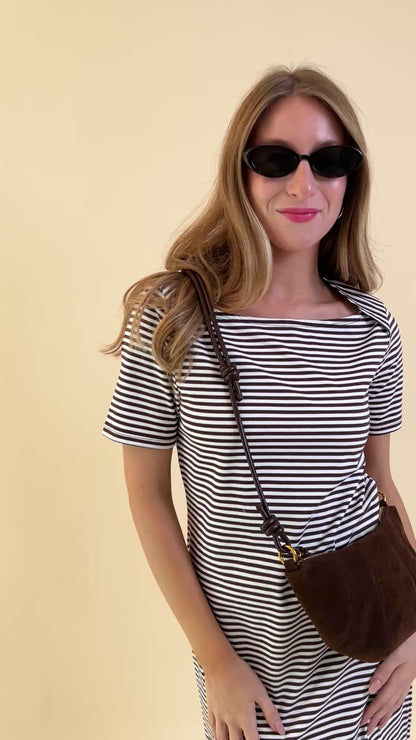 Victoria Striped Midi Dress