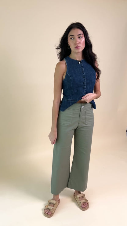 Brooklyn Ankle Wide Leg Pants