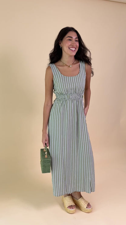 Mila Linen Midi Dress
